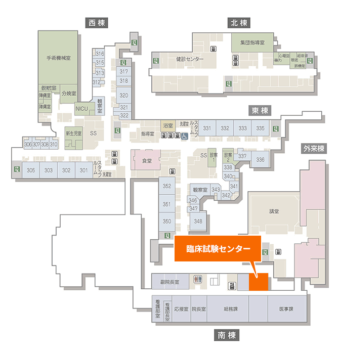 臨床試験センター案内図